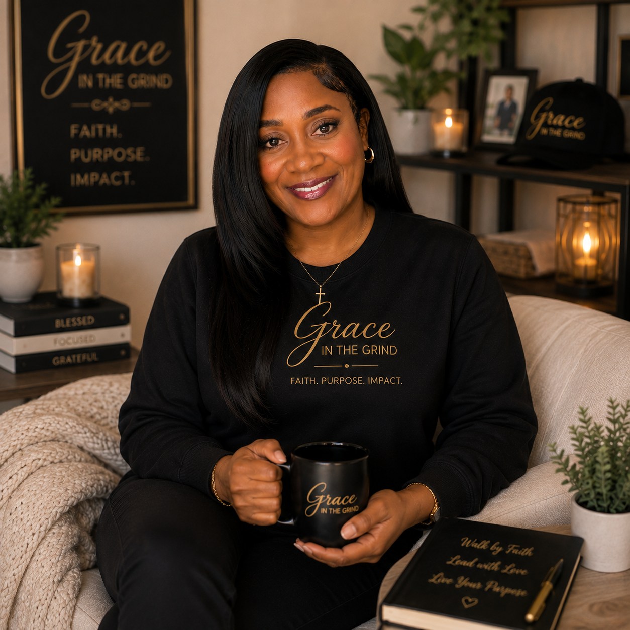 Felecia, founder of Grace In The Grind Collection