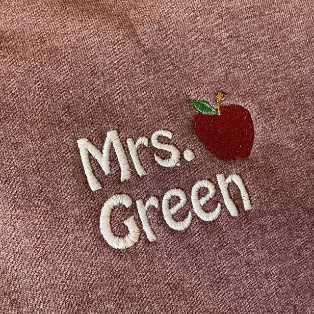 Custom embroidered name and icon design