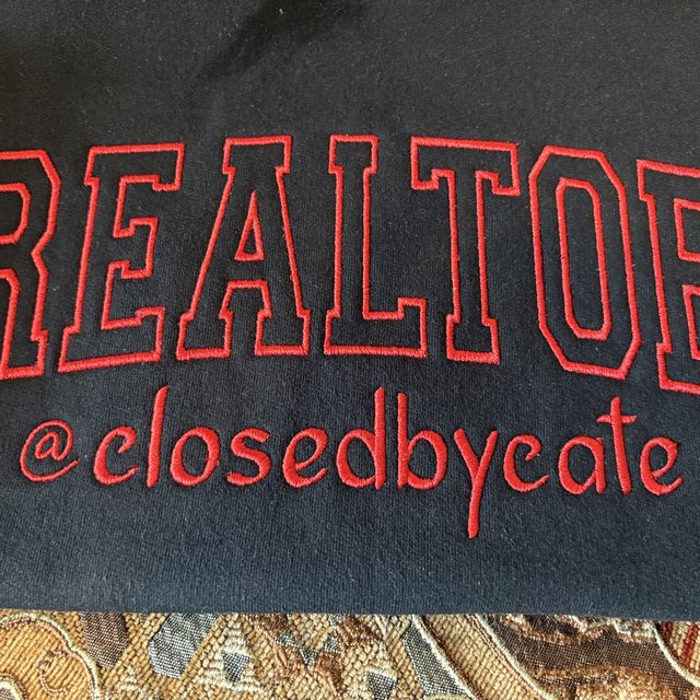 Custom embroidered business branding on apparel