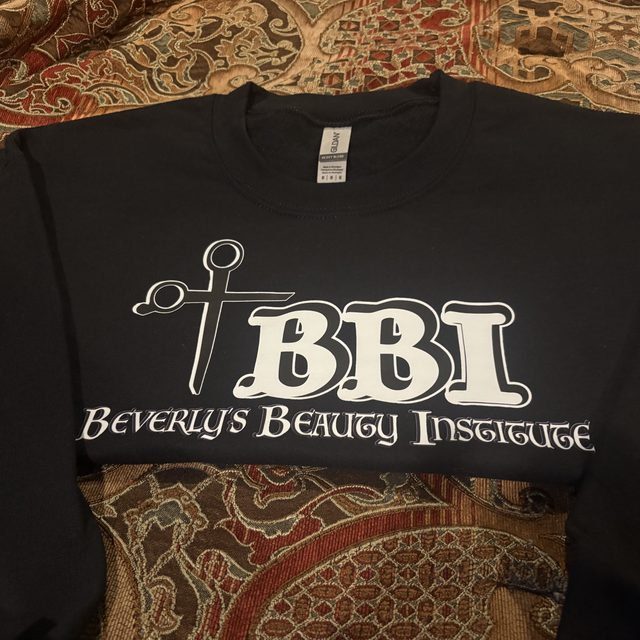 Custom embroidered business logo on apparel