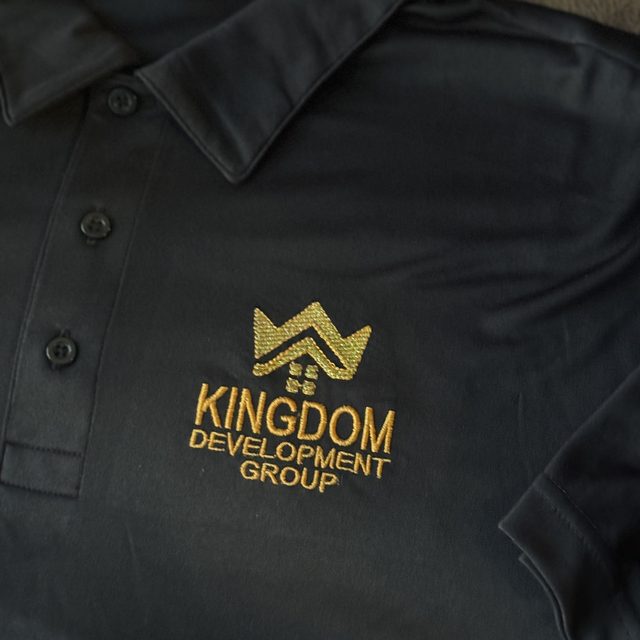 Custom embroidered business logo polo shirt