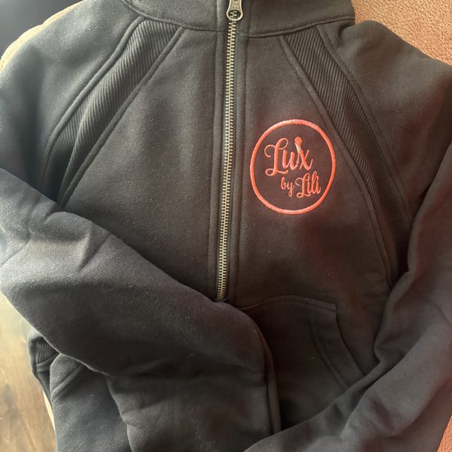 Custom embroidered small business logo hoodie